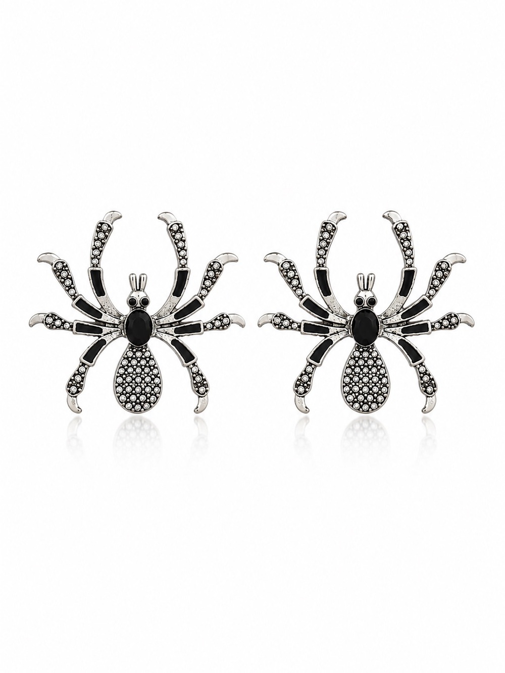 Black Spider Stud Earrings